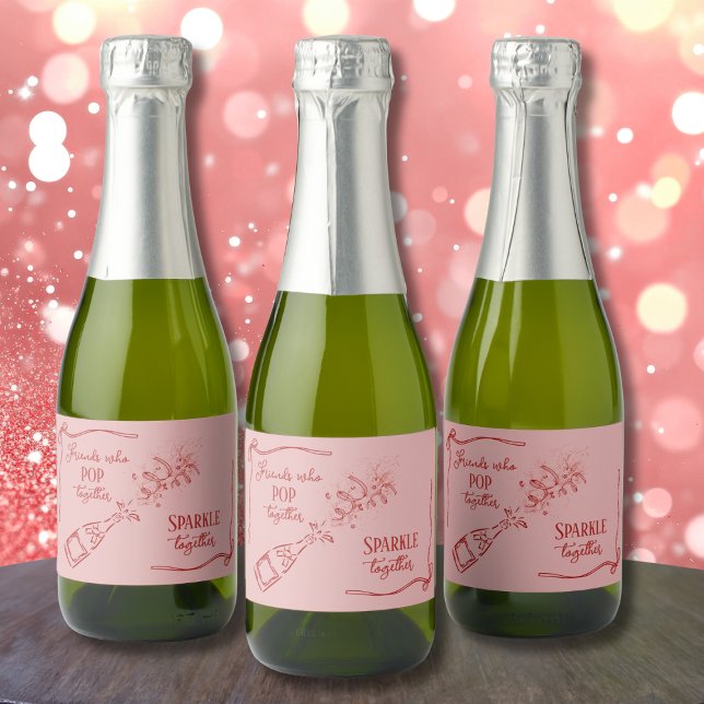 Freunde, die Sprudel-Champagner Coquette Design kn (Von Creator hochgeladen)