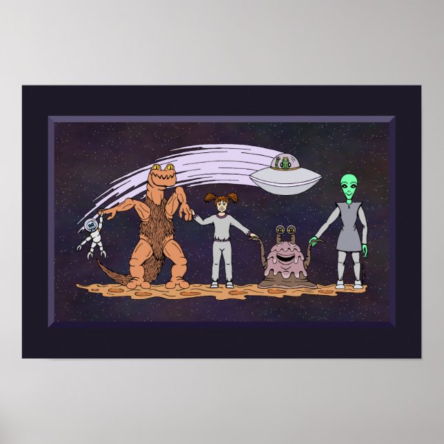 Freunde, egal, welche Unterschiede Poster (Vorne)