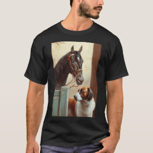 Freunde, eine Bucht und ein St. Bernhard in einem T-Shirt