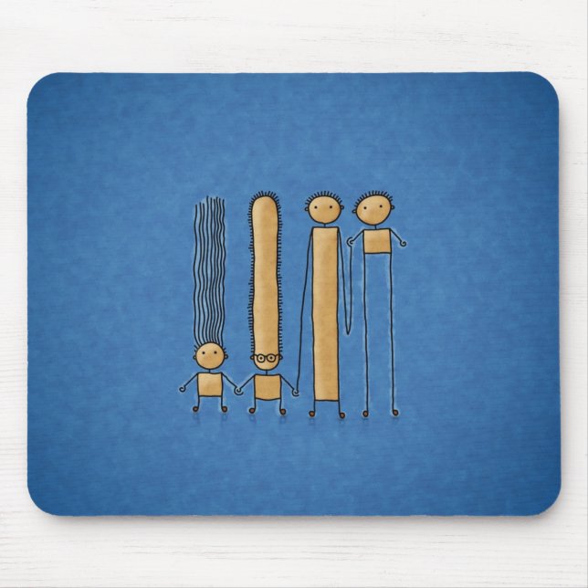 Freunde (Farbe 2) Mousepad (Vorne)