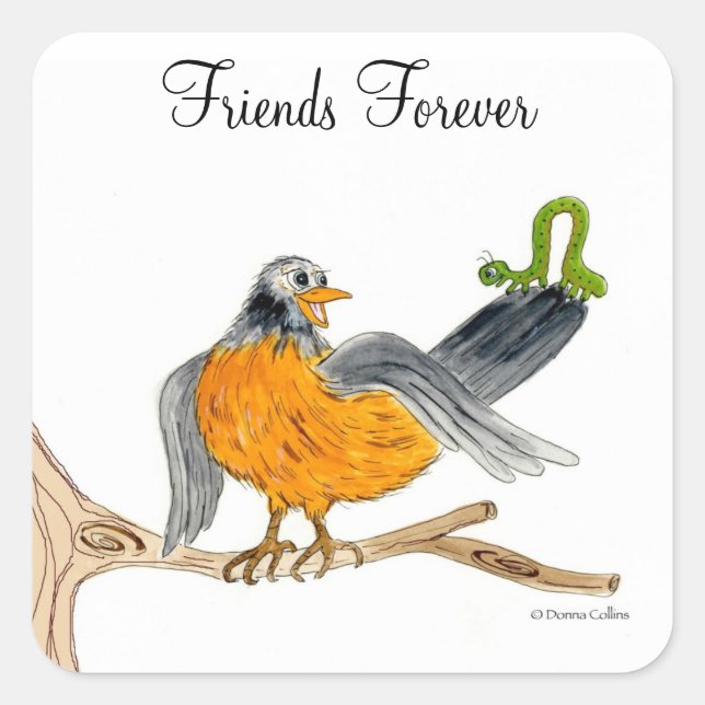Freunde Forever Robin Aufkleber (Vorderseite)