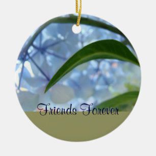 Freunde Forever Schmuck Blue Floral Green Leaf Keramik Ornament