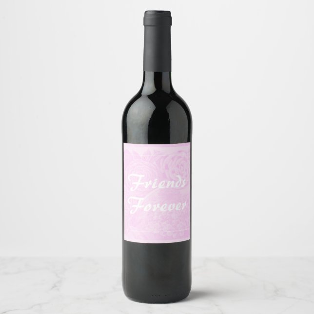 Freunde Forever Wein Flasche Geschenk Etikett (Vorderseite)