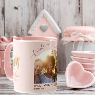 Freunde Foto Pampas Gras Rose Gold rosa Blumen Tasse