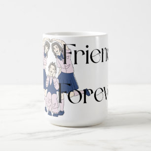 'Freunde für immer' Anime-Stil Klassische Tasse
