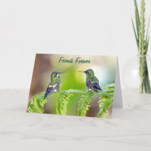 Freunde für immer   Green Hummingbird Couple Karte