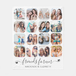 Freunde für immer handgeschriebene Skriptschwerpun Fleecedecke