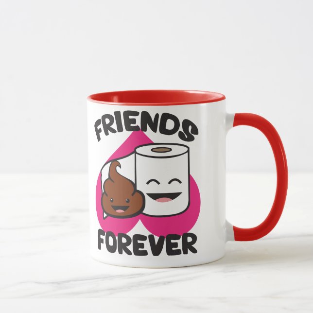 Freunde für immer - kacken Sie und Tasse (Rechts)