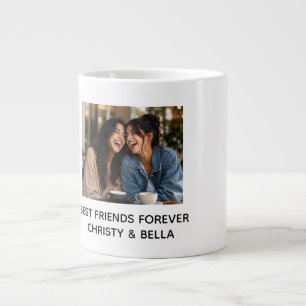 FREUNDE FÜR IMMER personalisierte Foto- und Namens Jumbo-Tasse