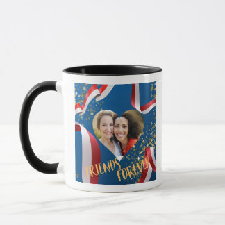 Freunde für immer personalisierte Fototasse Tasse