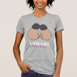 Freunde für immer Pinguin Damen T-Shirt - Farbe