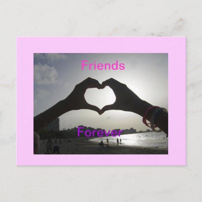 Freunde für immer postkarte (Vorderseite)