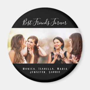 Freunde für immer schwarze Fotos Magnet