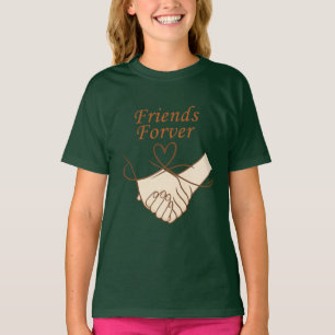 Freunde für immer Süße Hand-in-Hand Mädchen T-Shir T-Shirt