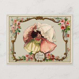 Freunde für immer Vintage-Reproduktions-Postkarte Postkarte