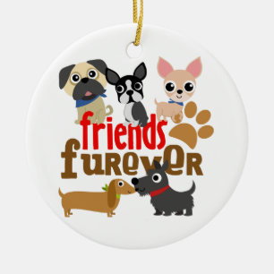 Freunde Furever Hunde Welpen Keramikornament