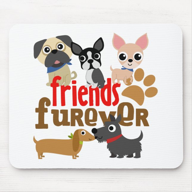 Freunde Furever Hunde Welpen Mousepad (Vorne)