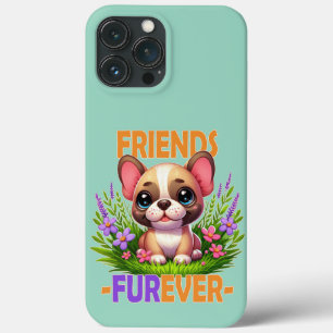 Freunde Furever Pun. Niedlicher Bulldog-Hündchen Case-Mate iPhone Hülle