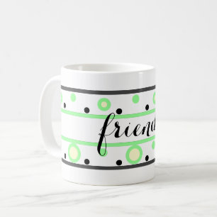 Freunde Grüne Creme Punkte Kaffeetasse