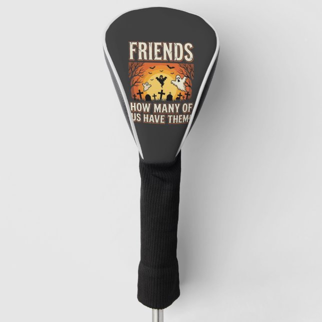 Freunde Halloween Geist Friedhof Design_1 Golf Headcover (Vorderseite)
