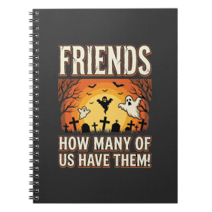 Freunde Halloween Geist Friedhof Design_1 Notizblock