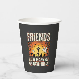 Freunde Halloween Geist Friedhof Design_1 Pappbecher