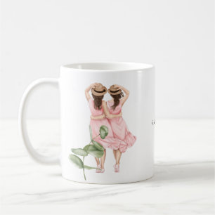 Freunde immer Girls Florals Illustration Name Kaffeetasse