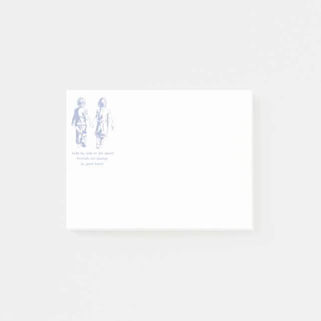 Freunde immer in Ihrem Herzangebot Post-it Klebezettel (Vorderseite)