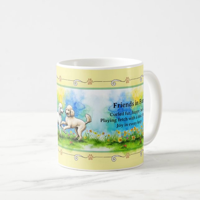 Freunde in der Tasse Haiku Poodle (VorderseiteRechts)