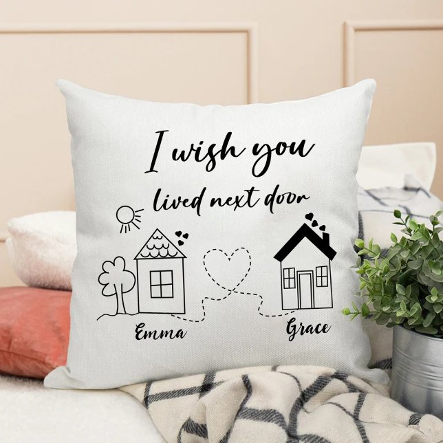 Freunde in großer Entfernung Die besten Freunde fü Kissen (Friends in Long Distance Best Friends Memorable Throw Pillow)