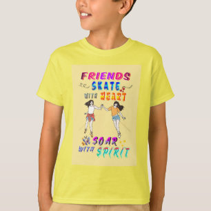 Freunde Kleidung Skate Mit Herz Fliegen Mit Geist T-Shirt