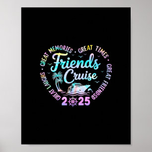 Freunde Kreuzfahrt 2025 passende Gruppenurlaubsrei Poster