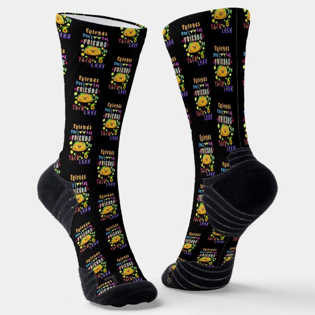 Freunde Lass Freunde nicht weniger Taco Socken (Gewinkelt)