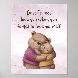 Freunde Liebe Teddy Bären Liebe Sie Inspiration Poster