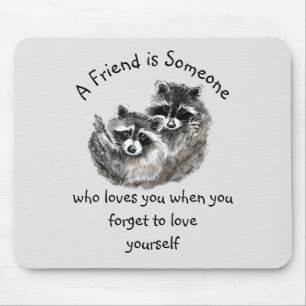 Freunde Lieben Sie Niedliche Raccoons Tierart Mousepad