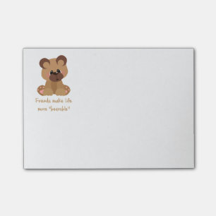 Freunde machen Leben erträgliches inspirierend Post-it Klebezettel