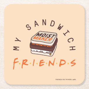 FREUNDE™  Mein Sandwich Rechteckiger Pappuntersetzer