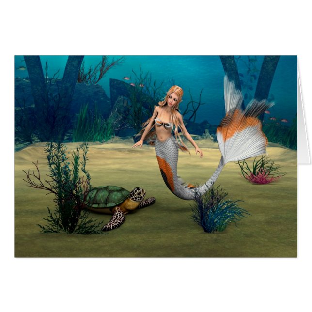 Freunde Mermaid und Turtle (Vorderseite (Horizontal))
