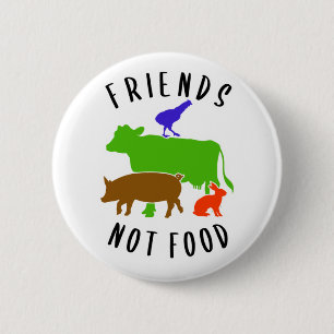 Freunde nicht Essen, Vegan, Button