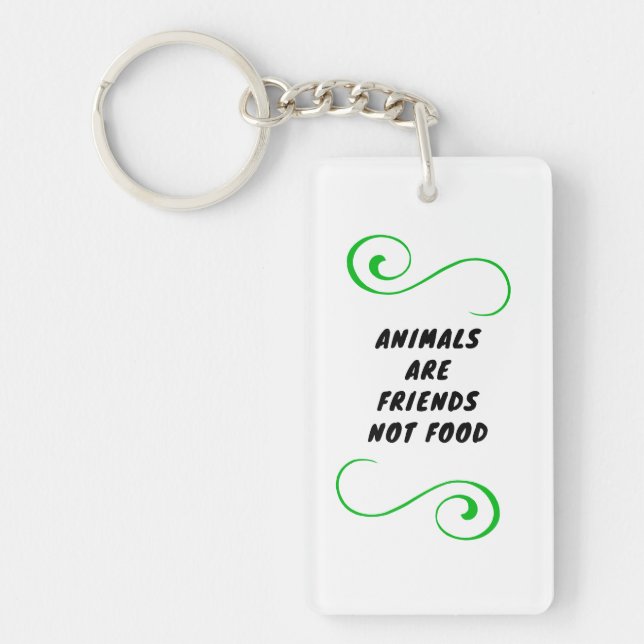 Freunde nicht | Friends isst not food Schlüsselanhänger (Vorderseite)