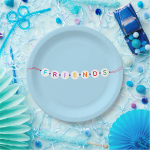 Freunde niedliche Freundschaft Armband Blue Valent Pappteller