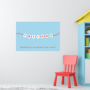 Freunde niedliche Freundschaft Armband Blue Valent Poster
