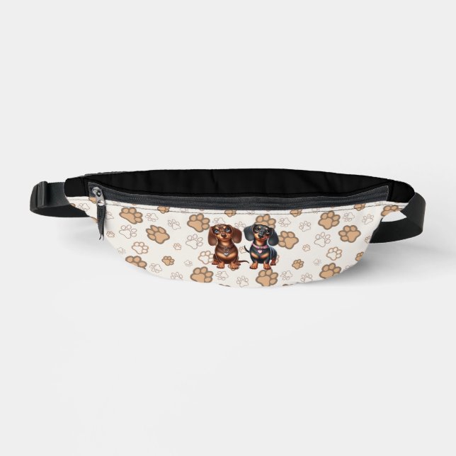 Freunde niedlicher Dackeln Bauchtasche (Vorderseite)