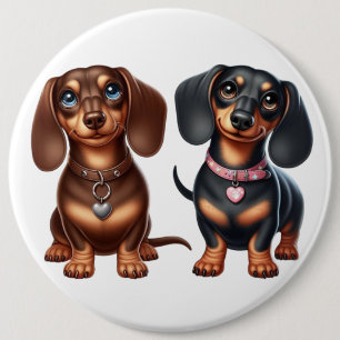 Freunde niedlicher Dackeln Button
