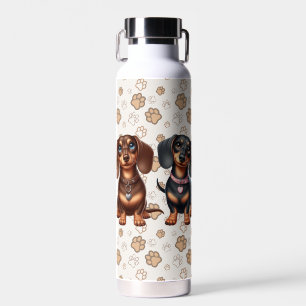 Freunde niedlicher Dackeln Trinkflasche