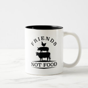 Freunde ohne Essen Zweifarbige Tasse