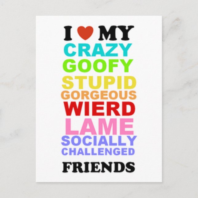 Freunde Postkarte (Vorderseite)