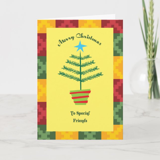 Freunde Primsy Christmas Feiertagskarte (Vorderseite)