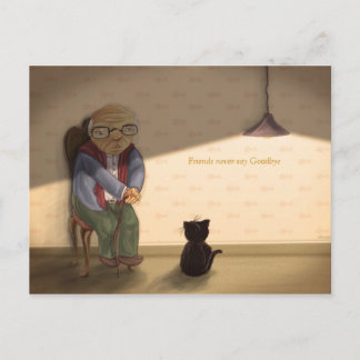 Freunde sagen nie auf Wiedersehen Postkarte