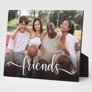 Freunde-Schrift-Fotoplakette Fotoplatte
